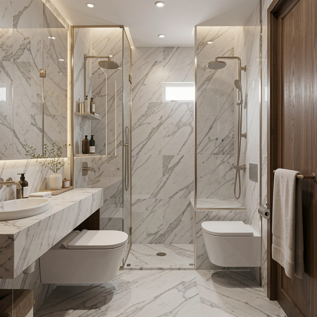 Harrow bathroom — Kalidoma serviced accommodation